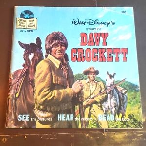 Davy Crockett VINTAGE 24 page read along book.